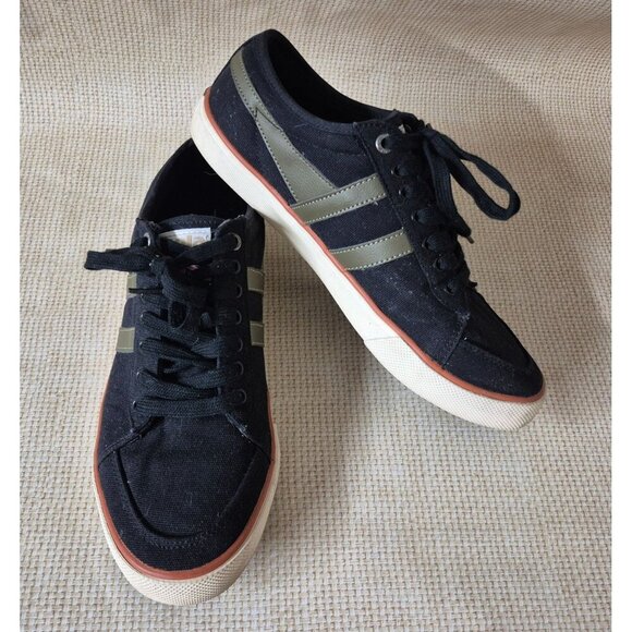Gola Comet Black Canvas Sneakers Men's Size 10 (UK 9 / EU 43) Casual Retro Style - Picture 1 of 14